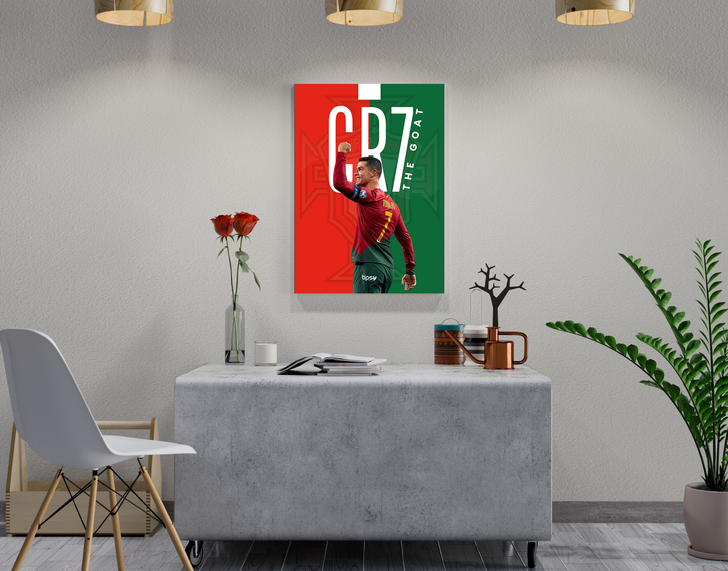 " THE OG GOAT - CR7" -Shiny & Sturdy Metallic Poster Art That Pops & Sticks