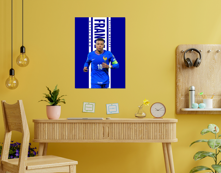 "MBAPPE - FRANCE" -Shiny & Sturdy Metallic Poster Art That Pops & Sticks