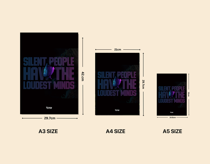 "LOUDEST MINDS" -Shiny & Sturdy Metallic Poster Art That Pops & Sticks