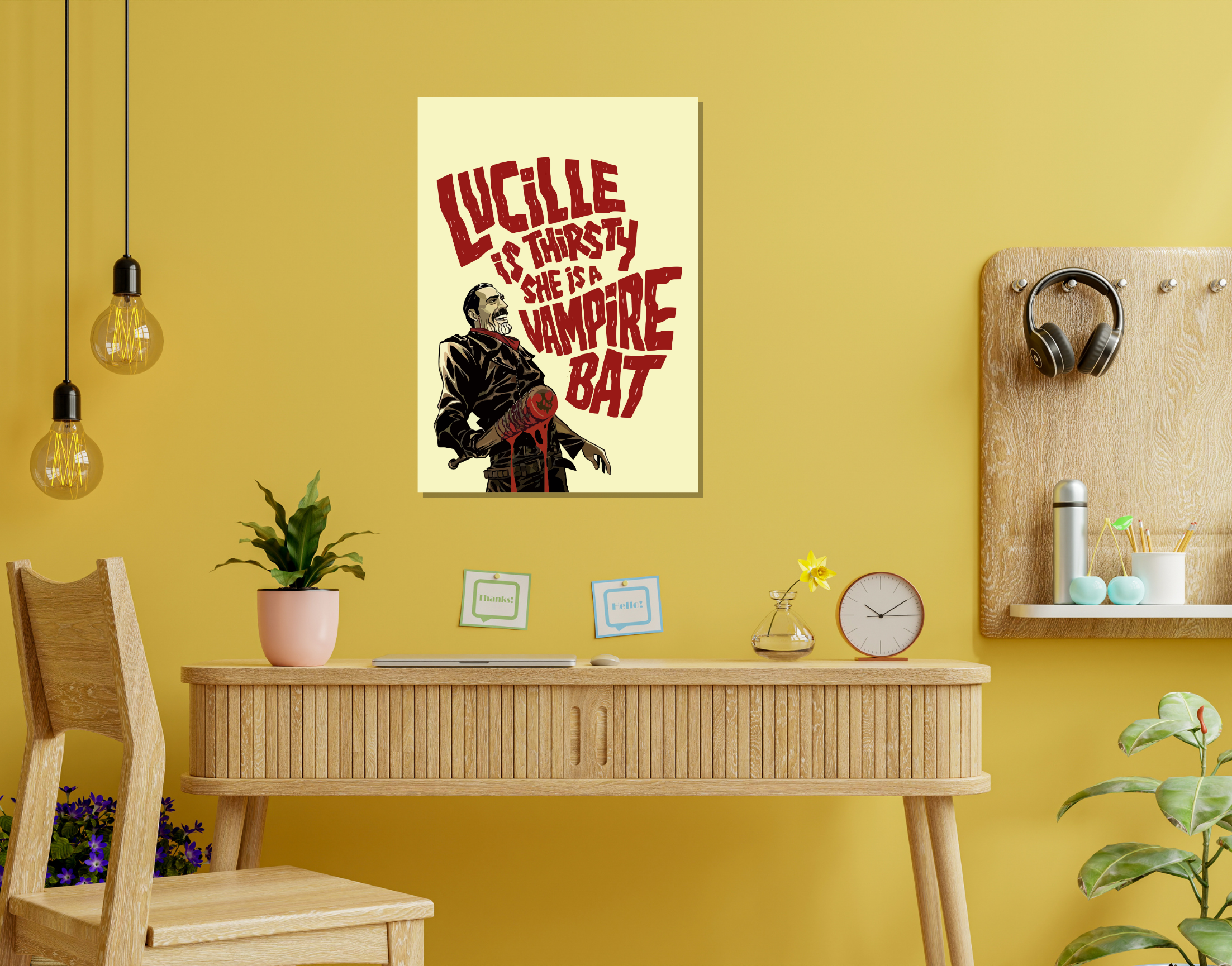 "WALKING DEAD: NEGAN"- Shiny & Sturdy Metallic Poster Art That Pops & Sticks (Literally!)