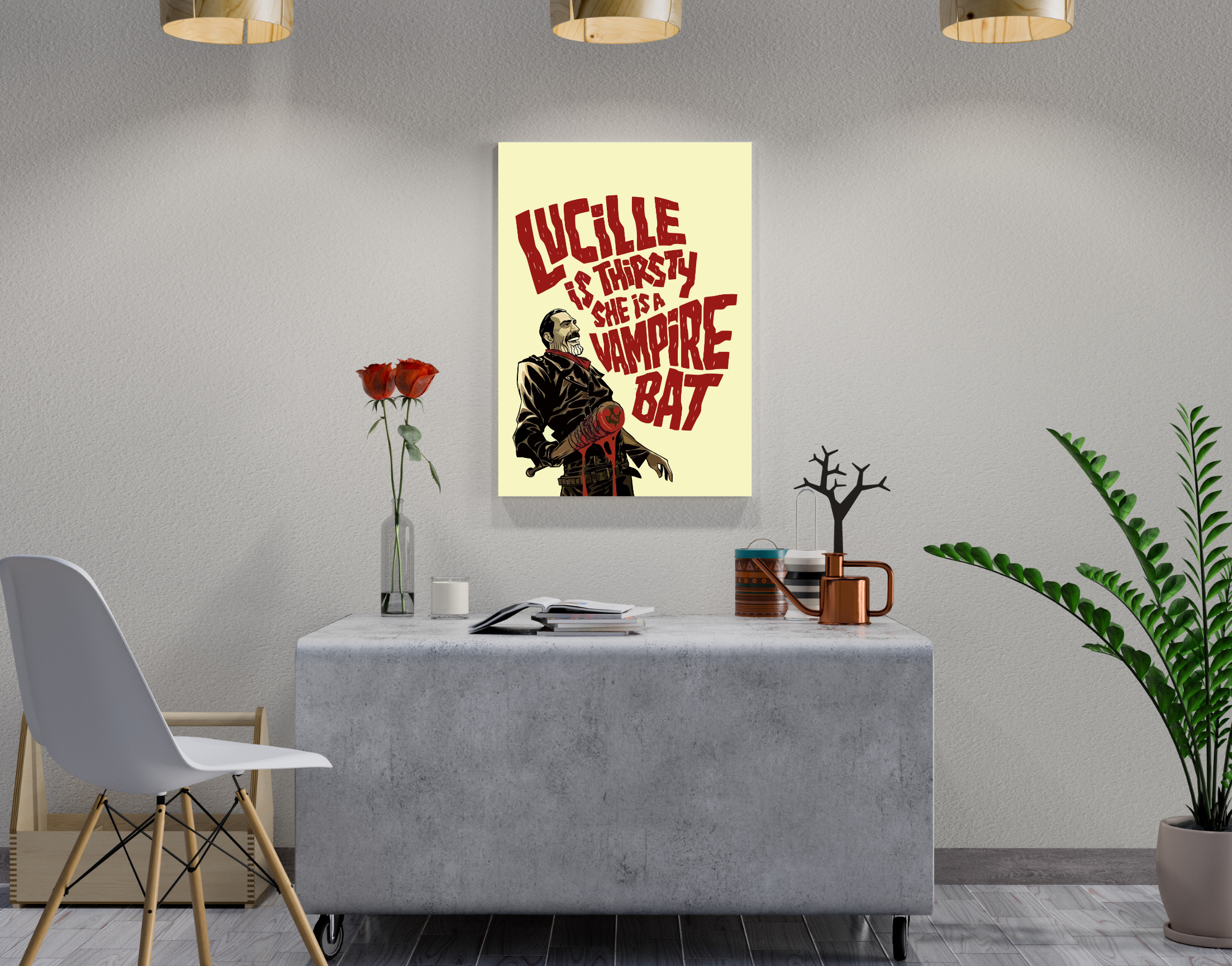 "WALKING DEAD: NEGAN"- Shiny & Sturdy Metallic Poster Art That Pops & Sticks (Literally!)