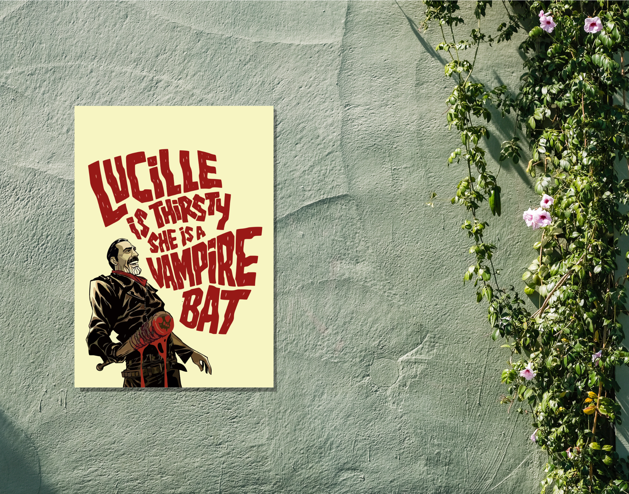 "WALKING DEAD: NEGAN"- Shiny & Sturdy Metallic Poster Art That Pops & Sticks (Literally!)