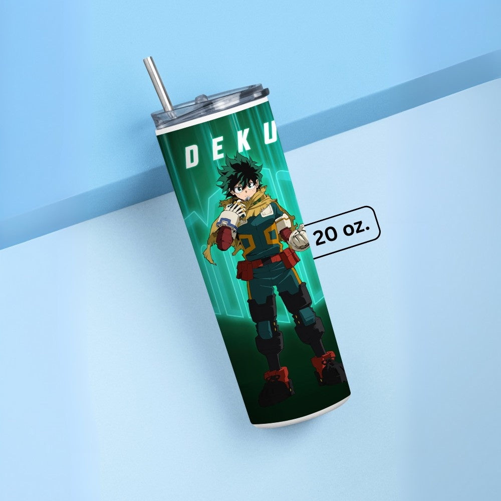 "Deku : My Hero Academia Anime" Tumbler with Metal Straw