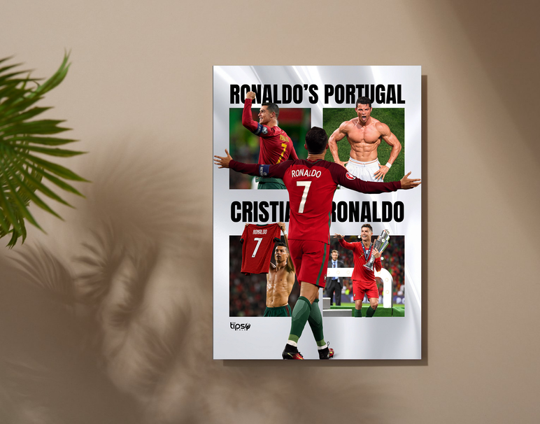 "RONALDO - ONE & ONLY" -Shiny & Sturdy Metallic Poster Art That Pops & Sticks