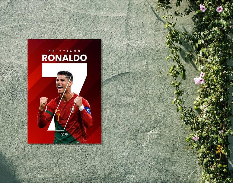 "CR7 - THE BRAND" -Shiny & Sturdy Metallic Poster Art That Pops & Sticks
