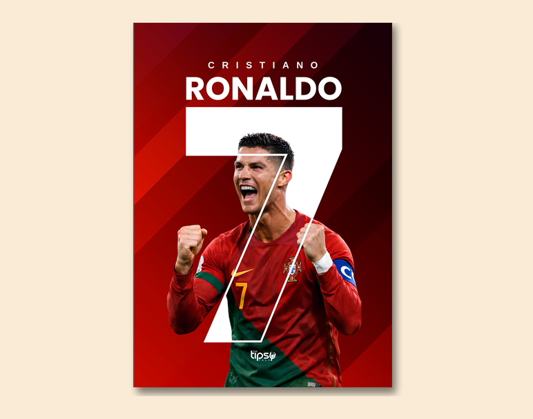 "CR7 - THE BRAND" -Shiny & Sturdy Metallic Poster Art That Pops & Sticks
