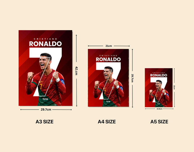 "CR7 - THE BRAND" -Shiny & Sturdy Metallic Poster Art That Pops & Sticks