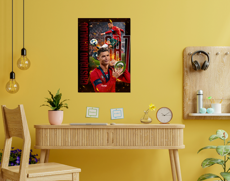 "RONALDO - THE LEGEND" -Shiny & Sturdy Metallic Poster Art That Pops & Sticks