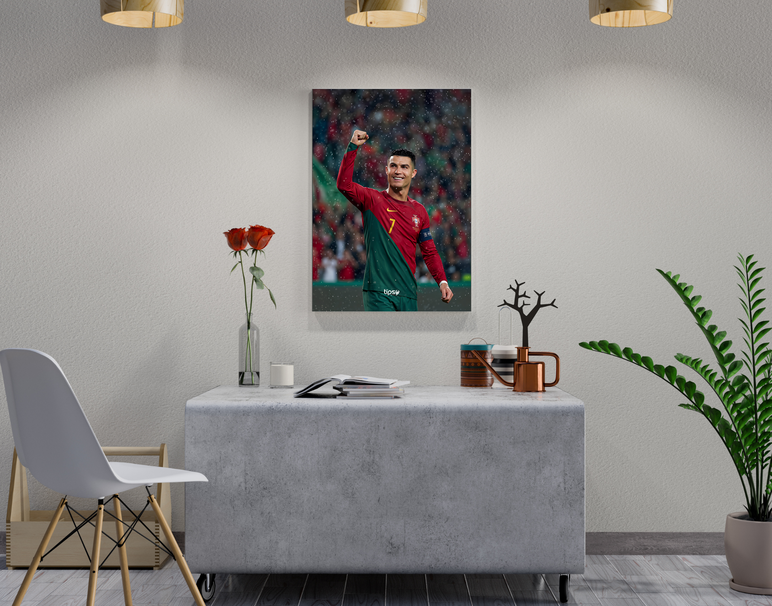 "RONALDO - AURA FARMING" -Shiny & Sturdy Metallic Poster Art That Pops & Sticks