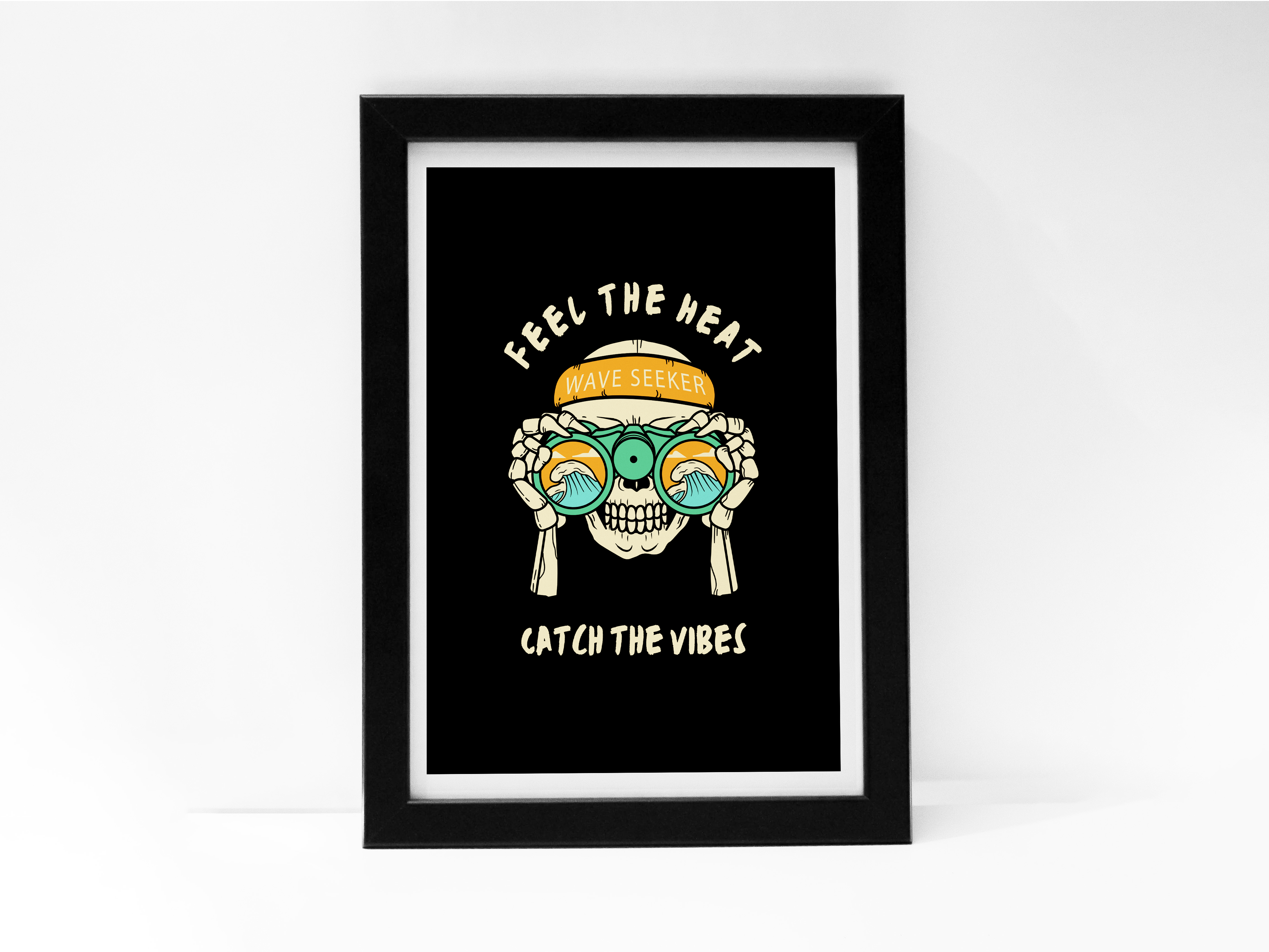 "SKULL THROUGH THE WAVES" Poster: Add a Touch of Personality to Your Space