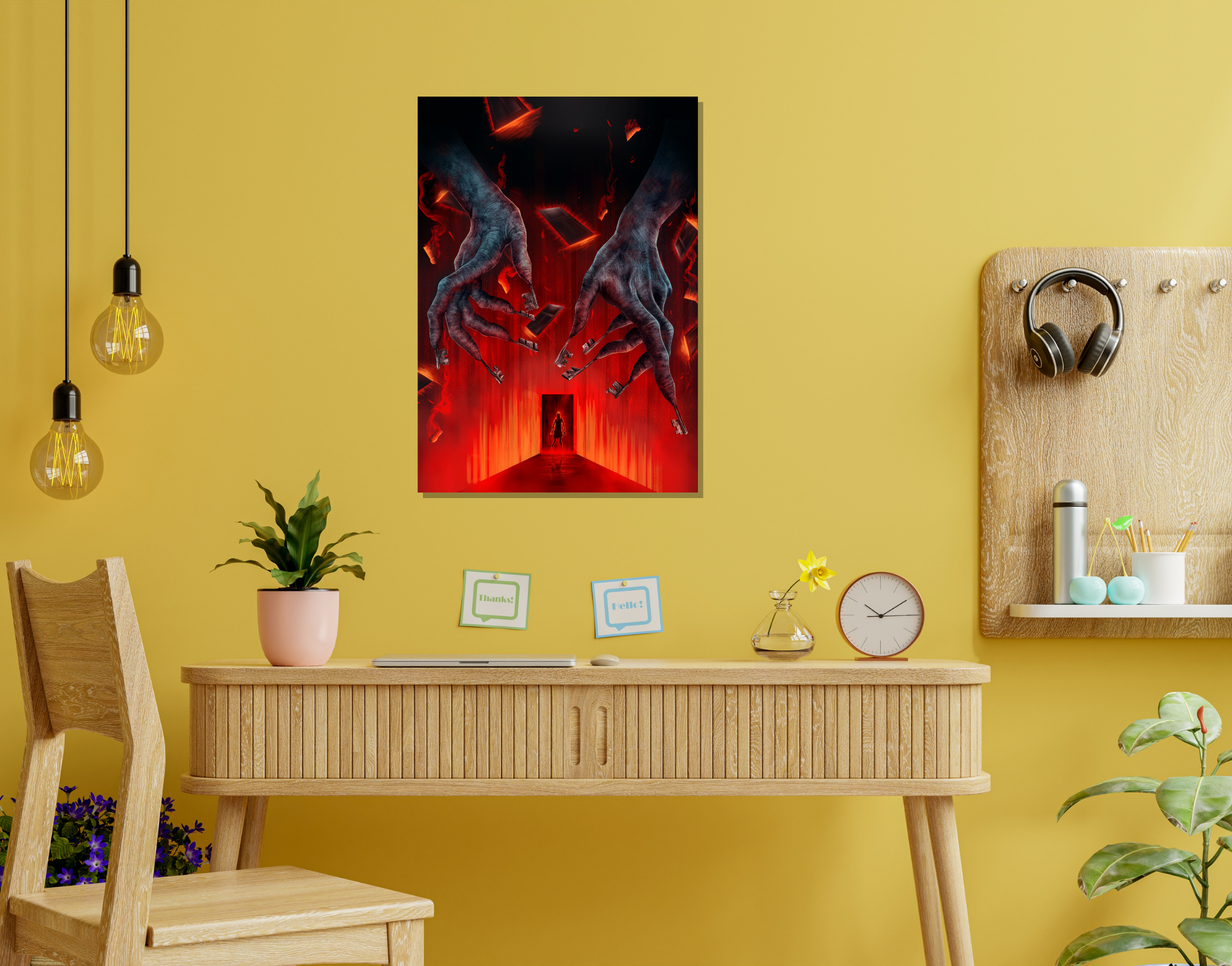 "WALK THROUGH THE EVIL"- Shiny & Sturdy Metallic Poster Art That Pops & Sticks (Literally!)