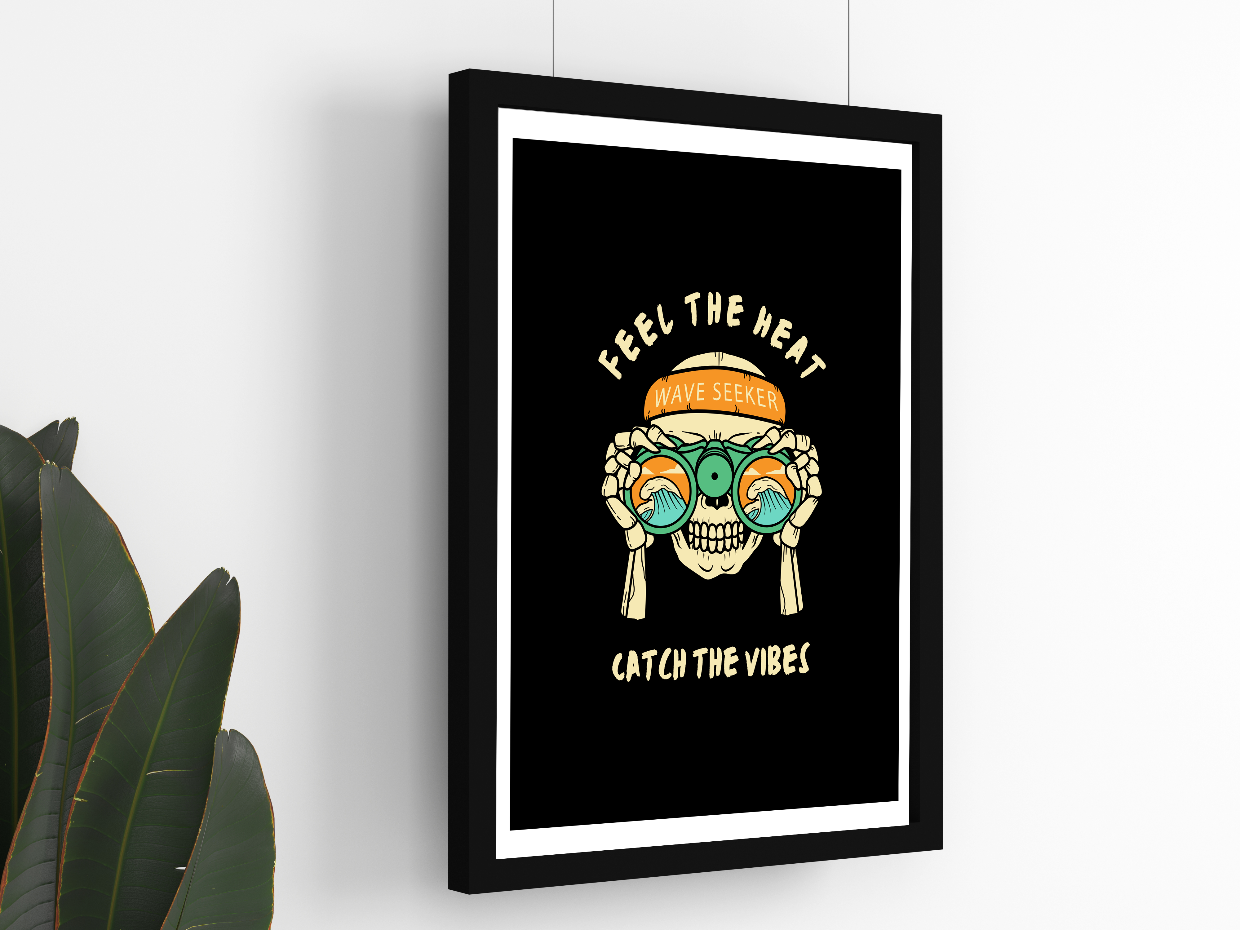 "SKULL THROUGH THE WAVES" Poster: Add a Touch of Personality to Your Space