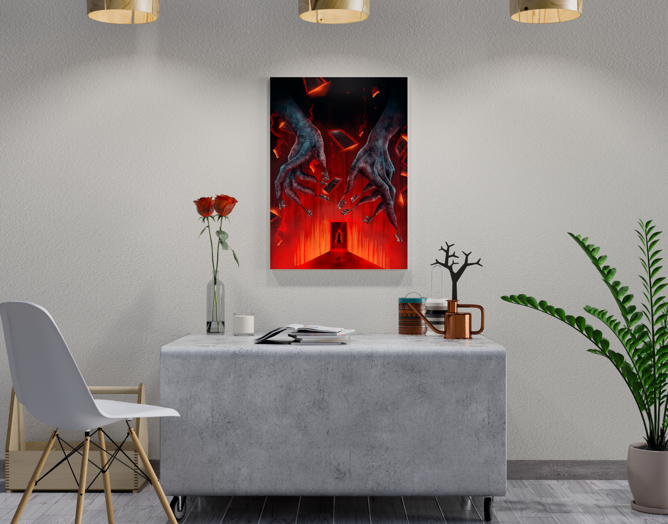 "WALK THROUGH THE EVIL"- Shiny & Sturdy Metallic Poster Art That Pops & Sticks (Literally!)