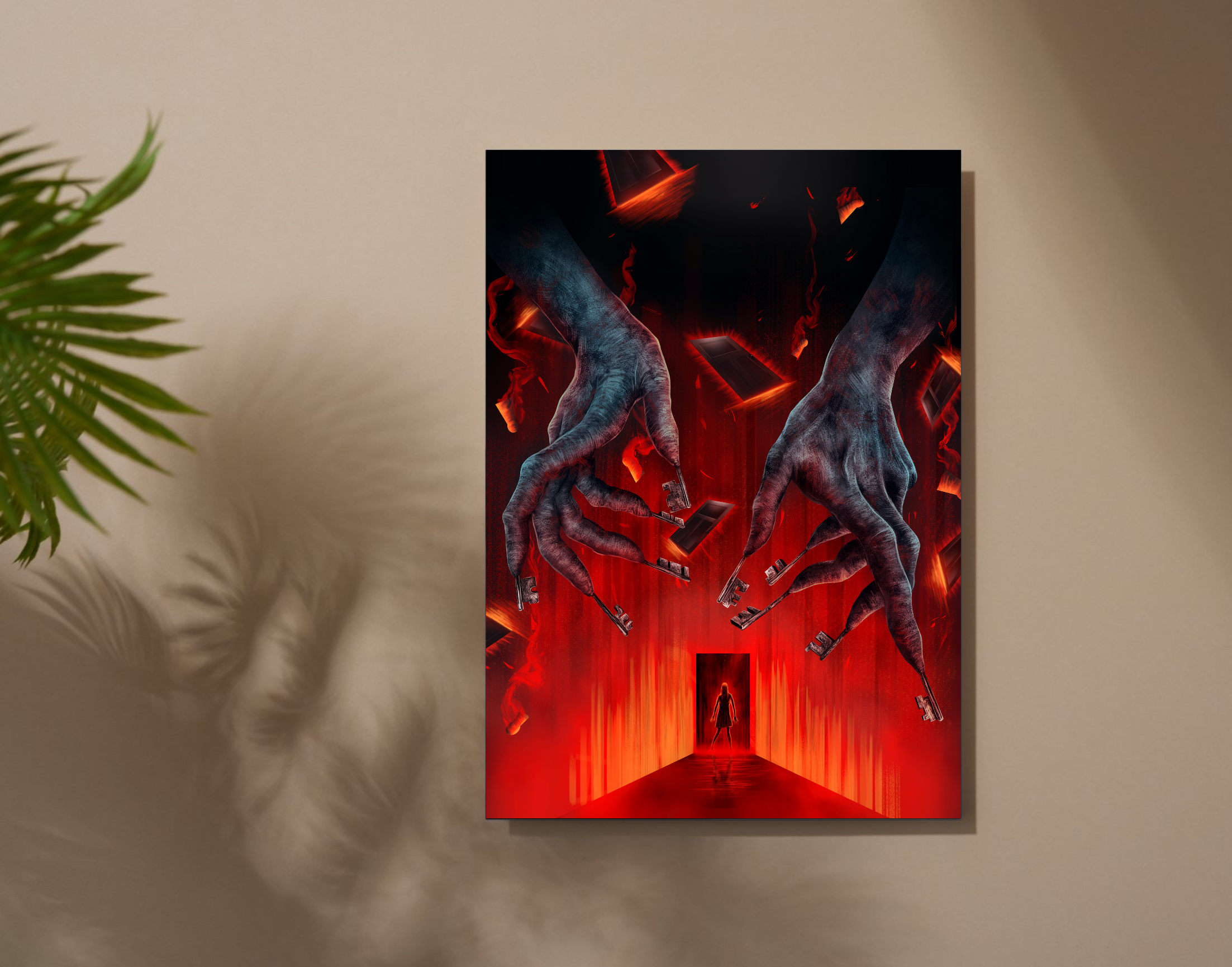 "WALK THROUGH THE EVIL"- Shiny & Sturdy Metallic Poster Art That Pops & Sticks (Literally!)