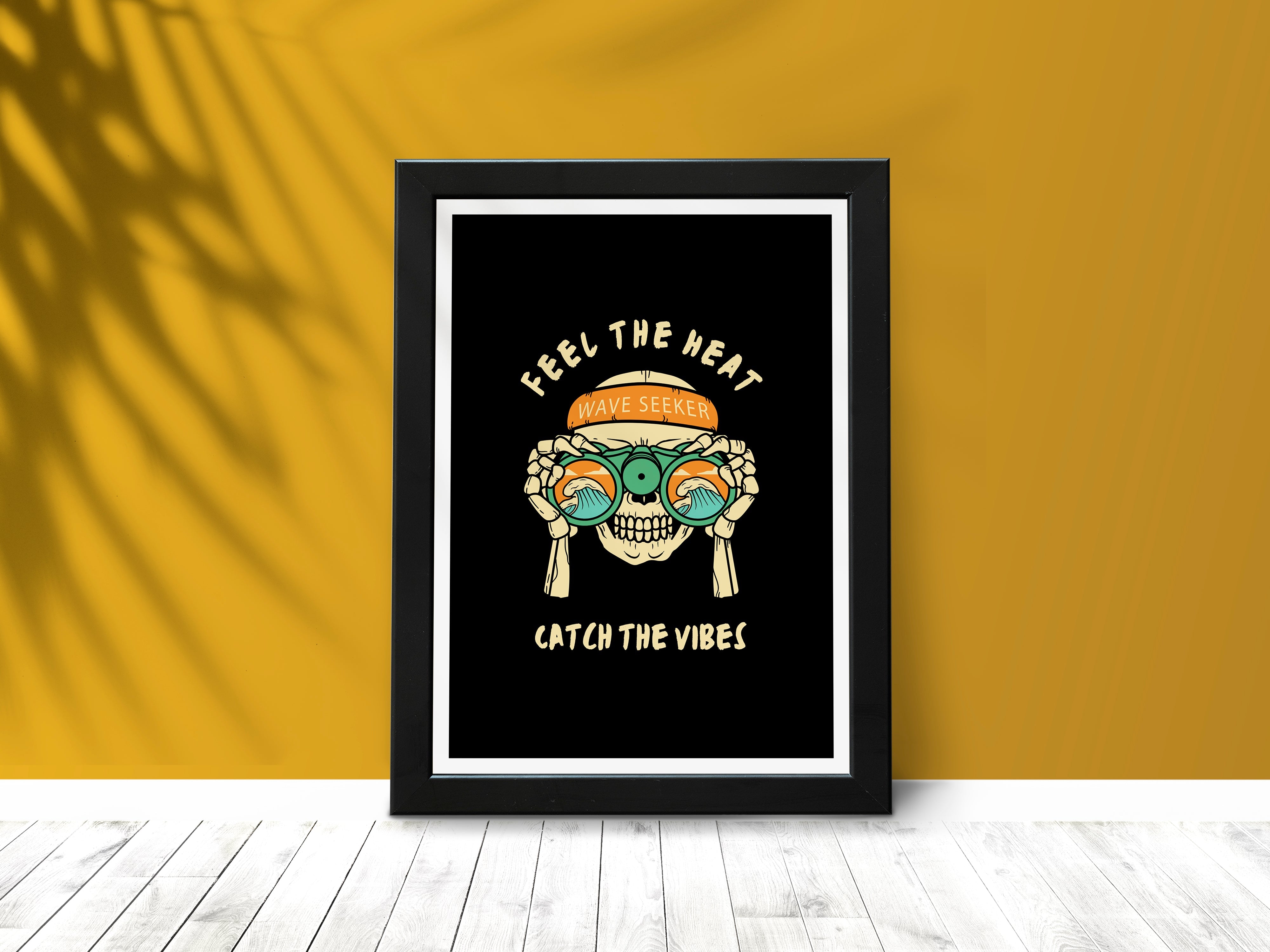 "SKULL THROUGH THE WAVES" Poster: Add a Touch of Personality to Your Space