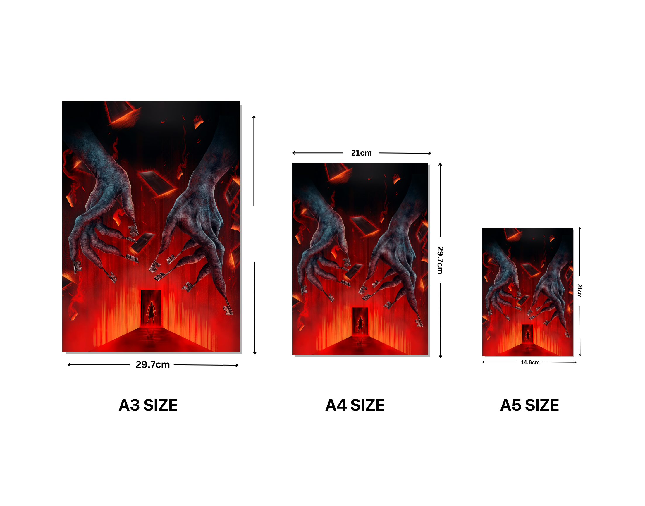 "WALK THROUGH THE EVIL"- Shiny & Sturdy Metallic Poster Art That Pops & Sticks (Literally!)