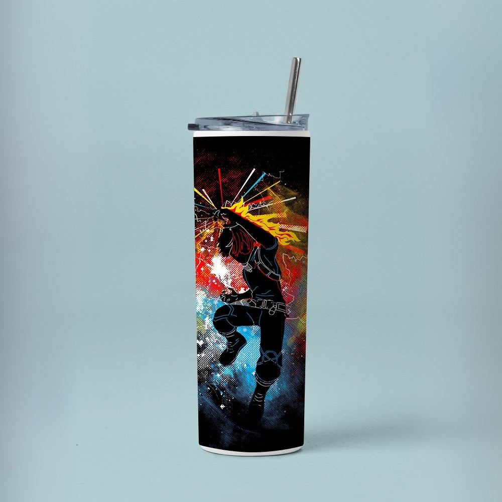"Izuku Midoriya : My Hero Academia" Tumbler with Metal Straw