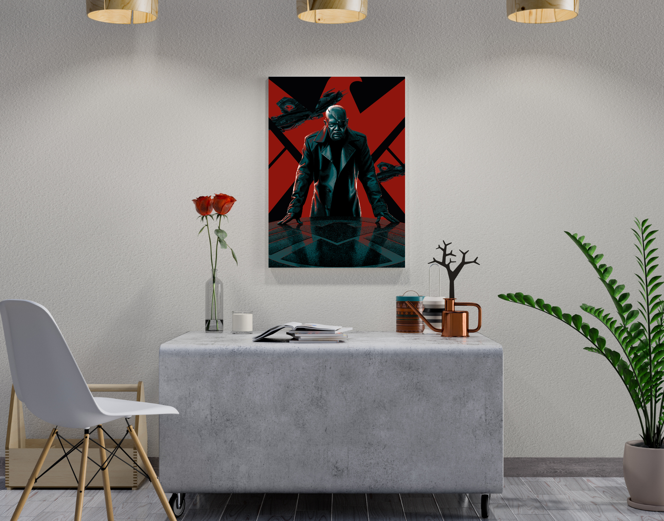 "NICK FURY: AVENGER"- Shiny & Sturdy Metallic Poster Art That Pops & Sticks (Literally!)