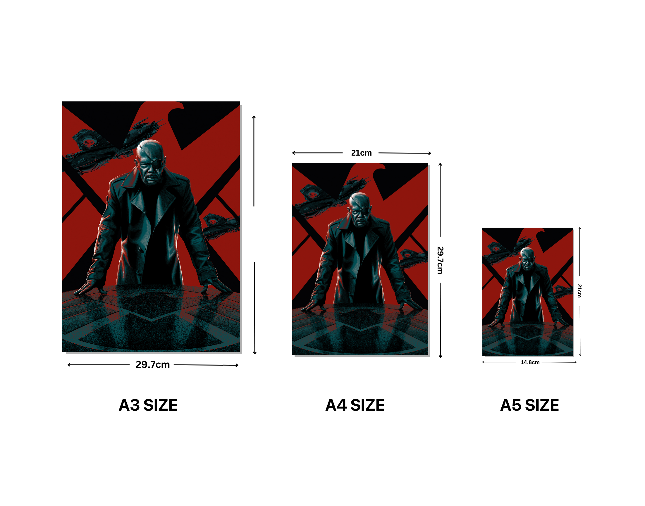 "NICK FURY: AVENGER"- Shiny & Sturdy Metallic Poster Art That Pops & Sticks (Literally!)