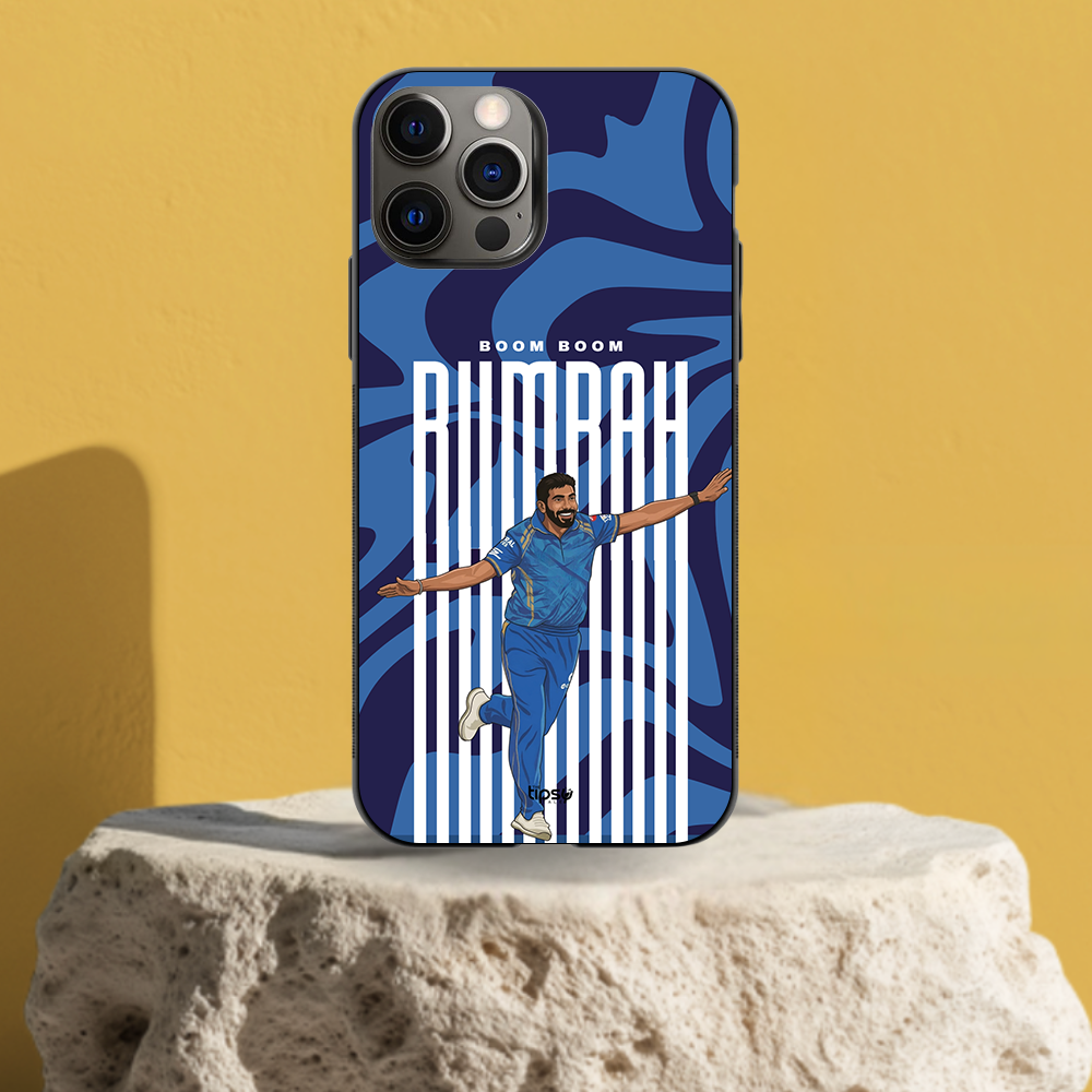 "BOOM BOOM BUMRAH - CRICKET FANDOM" -Mobile Covers Shock Resistant, Slim & Stylish Cases