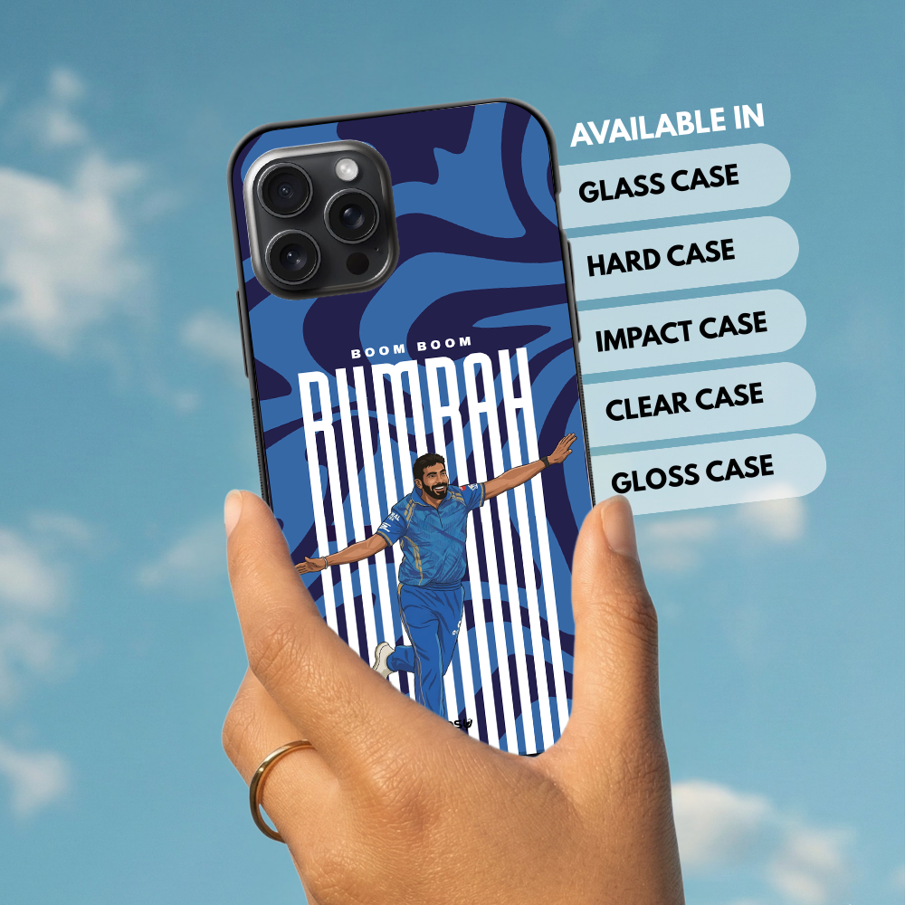 "BOOM BOOM BUMRAH - CRICKET FANDOM" -Mobile Covers Shock Resistant, Slim & Stylish Cases