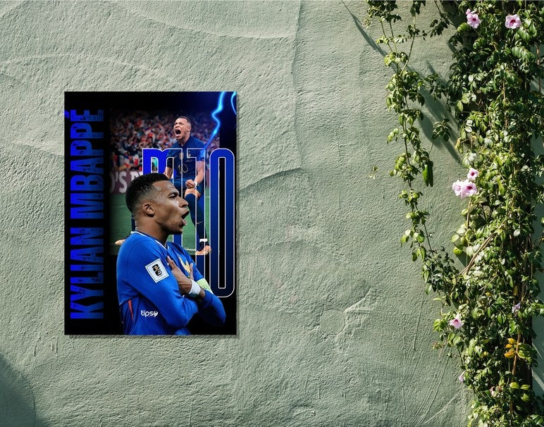 "M10 - MBAPPE" -Shiny & Sturdy Metallic Poster Art That Pops & Sticks