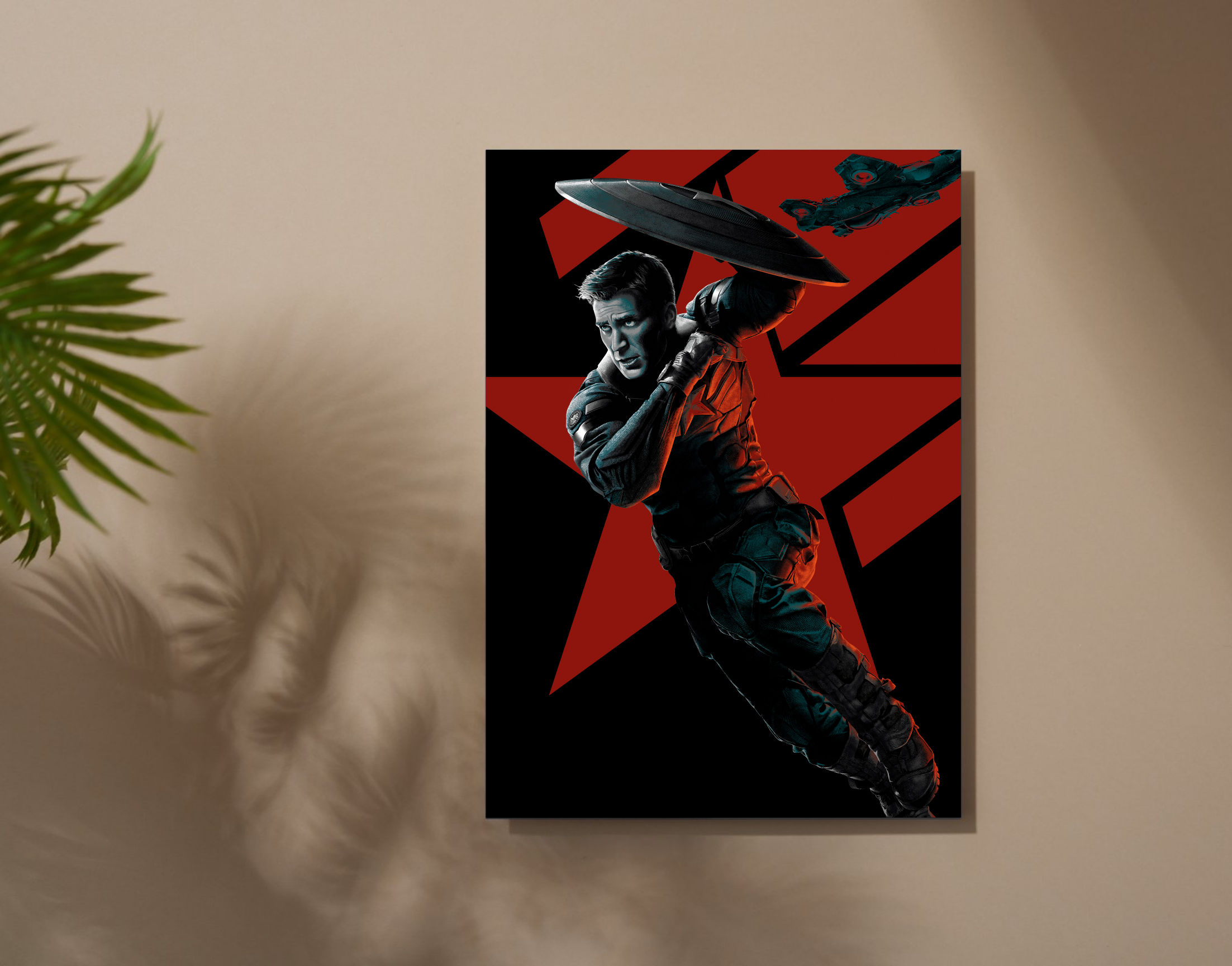 "CAPTAIN AMERICA: FAN DESIGN"- Shiny & Sturdy Metallic Poster Art That Pops & Sticks (Literally!)