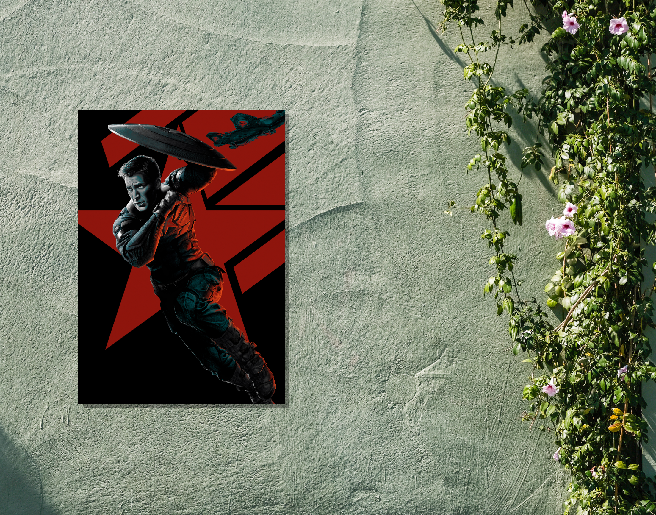 "CAPTAIN AMERICA: FAN DESIGN"- Shiny & Sturdy Metallic Poster Art That Pops & Sticks (Literally!)