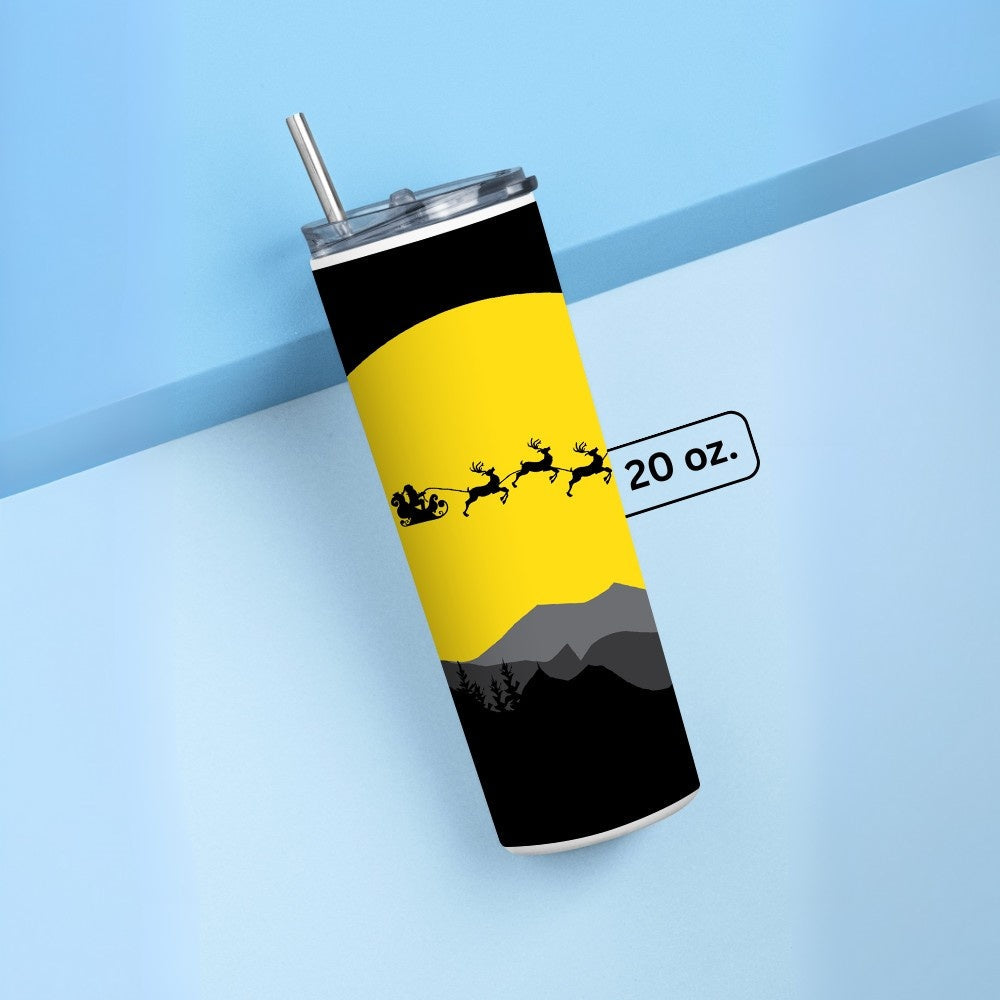 "Christmas Is Coming" Tumbler with Metal Straw