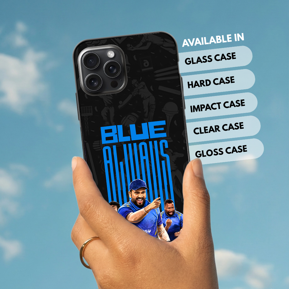 "ALWAYS BLUE - CRICKET FANDOM" -Mobile Covers Shock Resistant, Slim & Stylish Cases