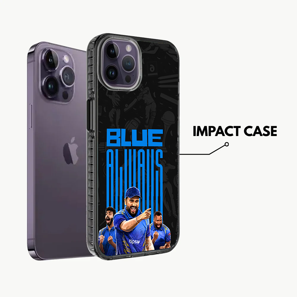 "ALWAYS BLUE - CRICKET FANDOM" -Mobile Covers Shock Resistant, Slim & Stylish Cases