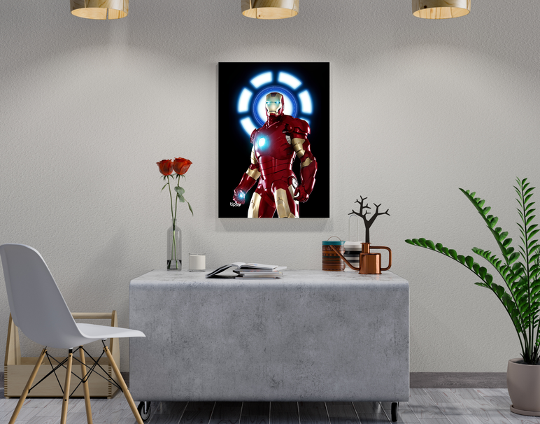 "PROOF THAT TONY HAD HEART" -Shiny & Sturdy Metallic Poster Art That Pops & Sticks