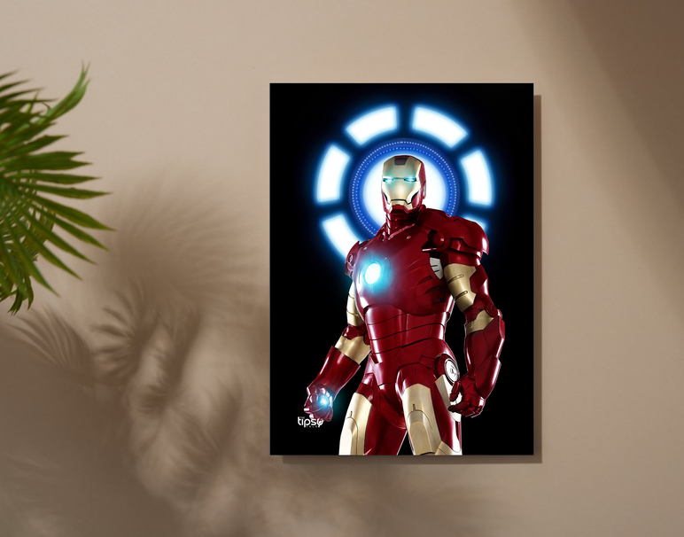 "PROOF THAT TONY HAD HEART" -Shiny & Sturdy Metallic Poster Art That Pops & Sticks