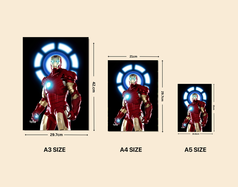 "PROOF THAT TONY HAD HEART" -Shiny & Sturdy Metallic Poster Art That Pops & Sticks