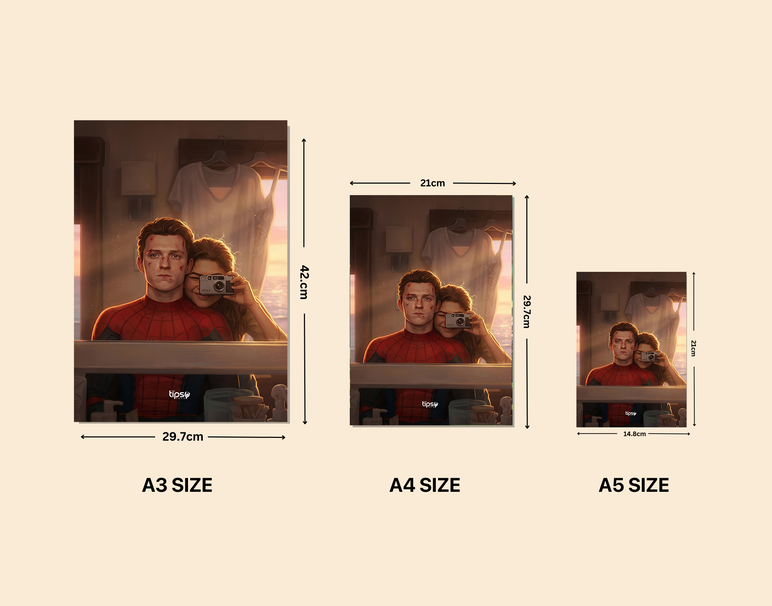 "SHE IS MY MJ - SPIDEY" -Shiny & Sturdy Metallic Poster Art That Pops & Sticks