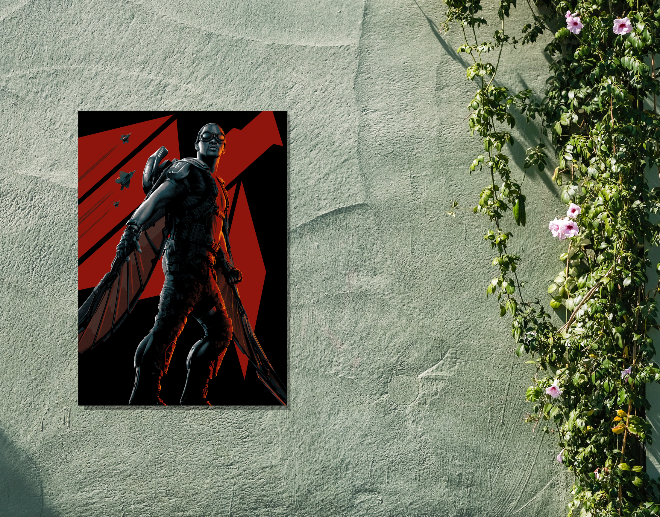 "FALCON: FAN DESIGN"- Shiny & Sturdy Metallic Poster Art That Pops & Sticks (Literally!)