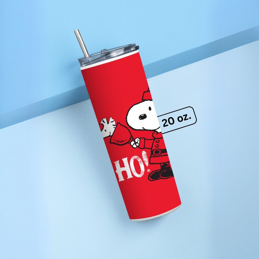 "Snoopy Santa Claus" Tumbler with Metal Straw