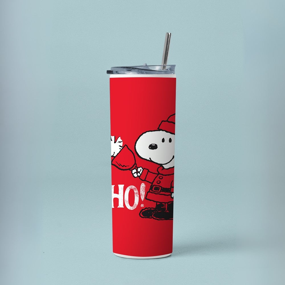 "Snoopy Santa Claus" Tumbler with Metal Straw