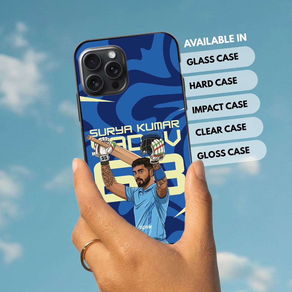 "SURYA KUMAR YADAV 63 - CRICKET FANDOM" -Mobile Covers Shock Resistant, Slim & Stylish Cases
