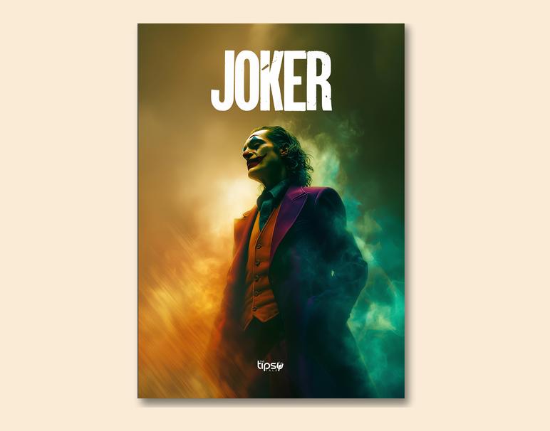 "JOKER OG POSE" -Shiny & Sturdy Metallic Poster Art That Pops & Sticks