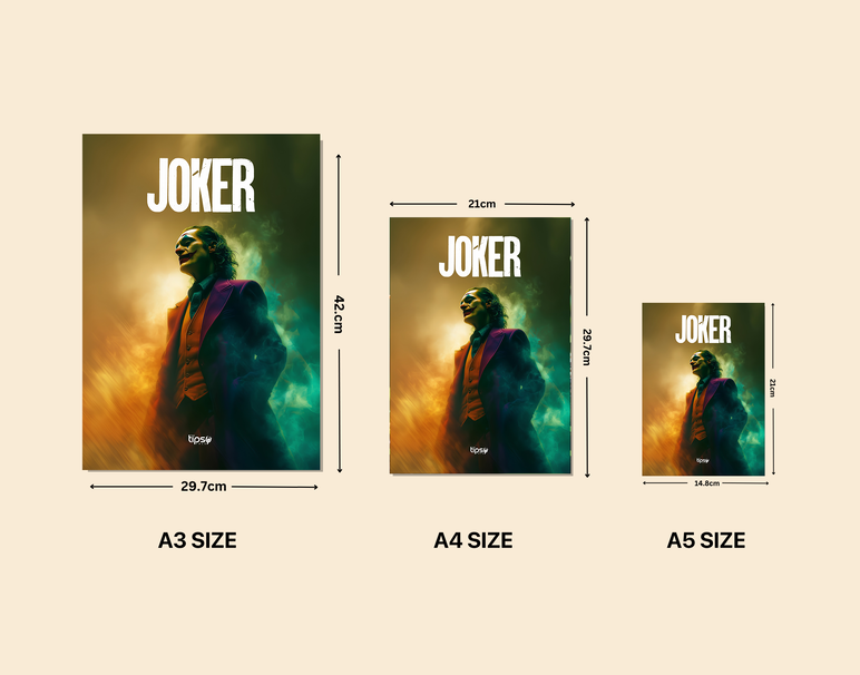 "JOKER OG POSE" -Shiny & Sturdy Metallic Poster Art That Pops & Sticks