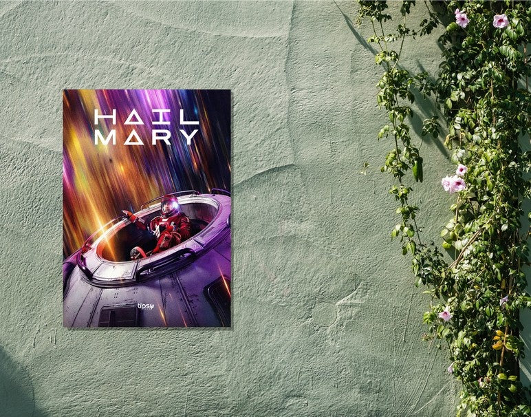"HAIL MARY - THE MOVIE" -Shiny & Sturdy Metallic Poster Art That Pops & Sticks