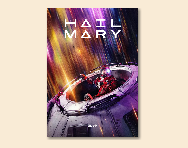 "HAIL MARY - THE MOVIE" -Shiny & Sturdy Metallic Poster Art That Pops & Sticks