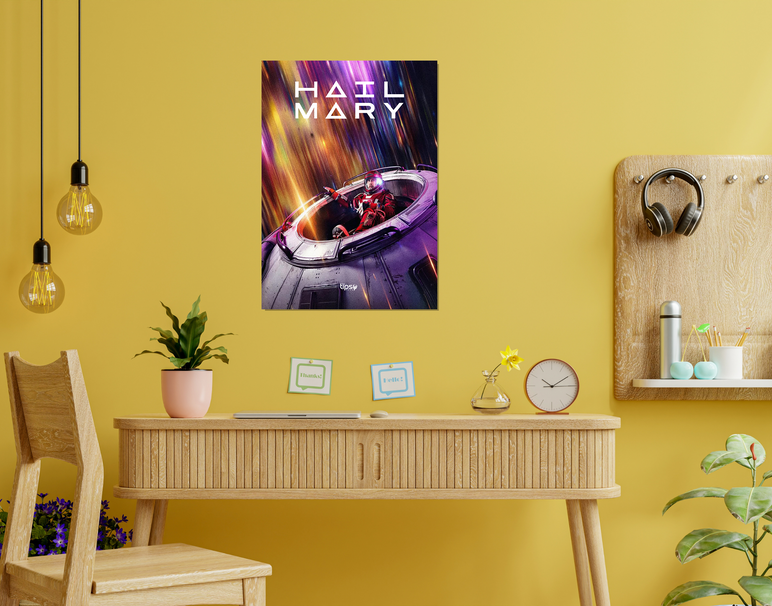 "HAIL MARY - THE MOVIE" -Shiny & Sturdy Metallic Poster Art That Pops & Sticks