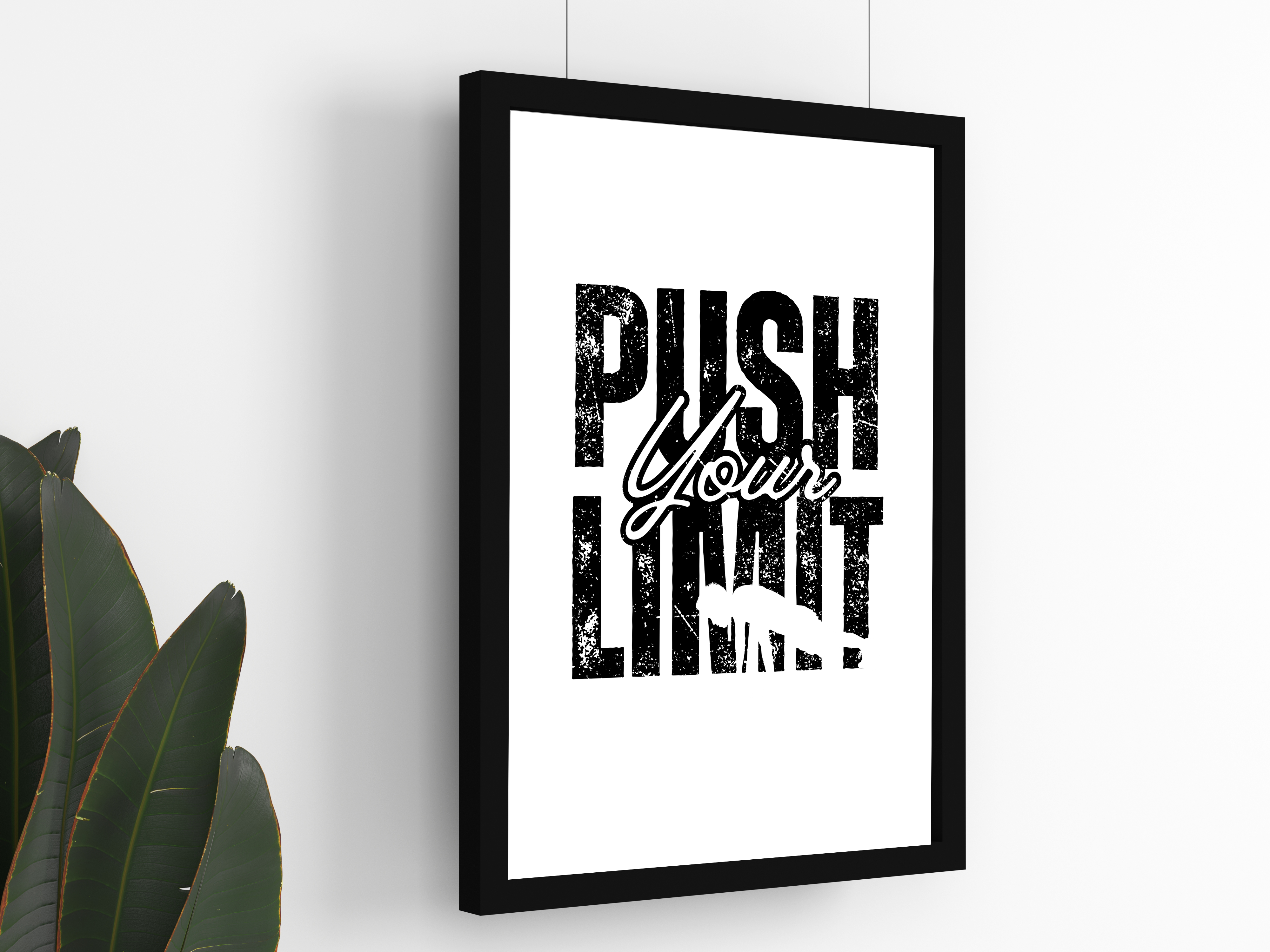 "PUSH YOUR LIMIT: MOTIVATIONAL" Poster: Add a Touch of Personality to Your Space