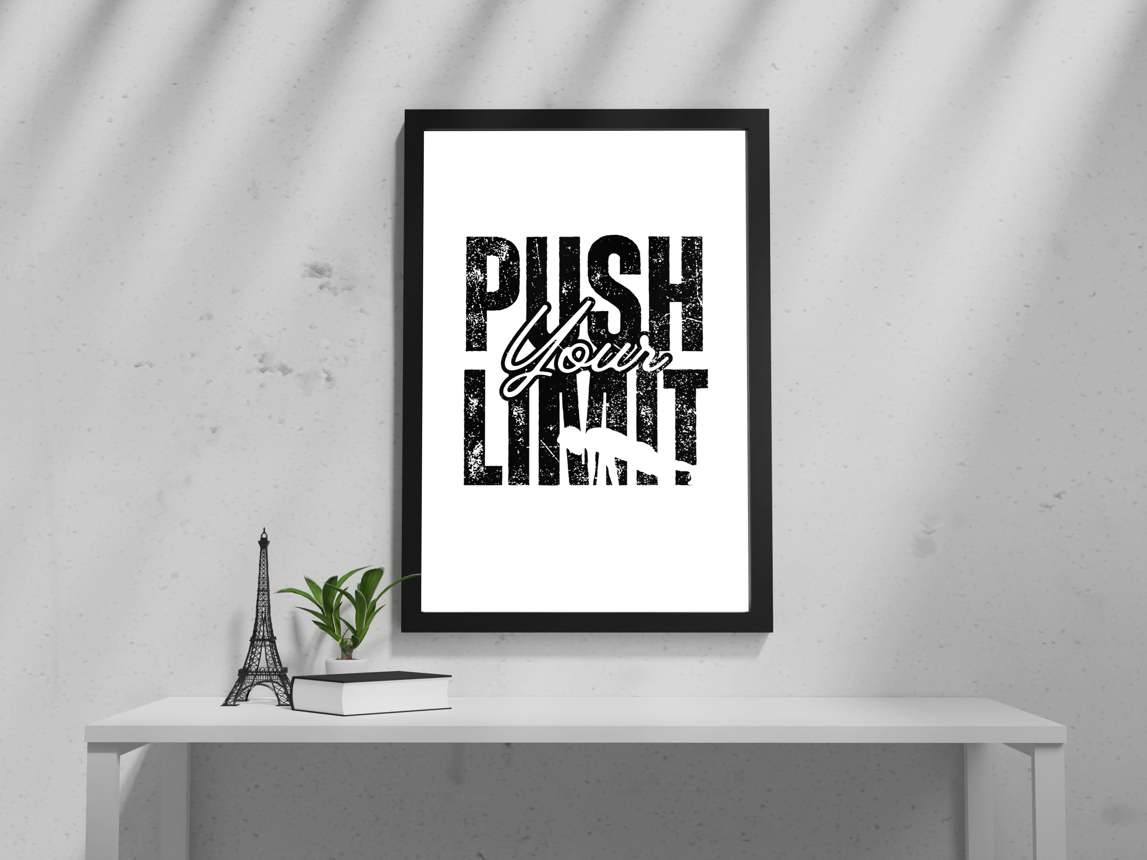 "PUSH YOUR LIMIT: MOTIVATIONAL" Poster: Add a Touch of Personality to Your Space