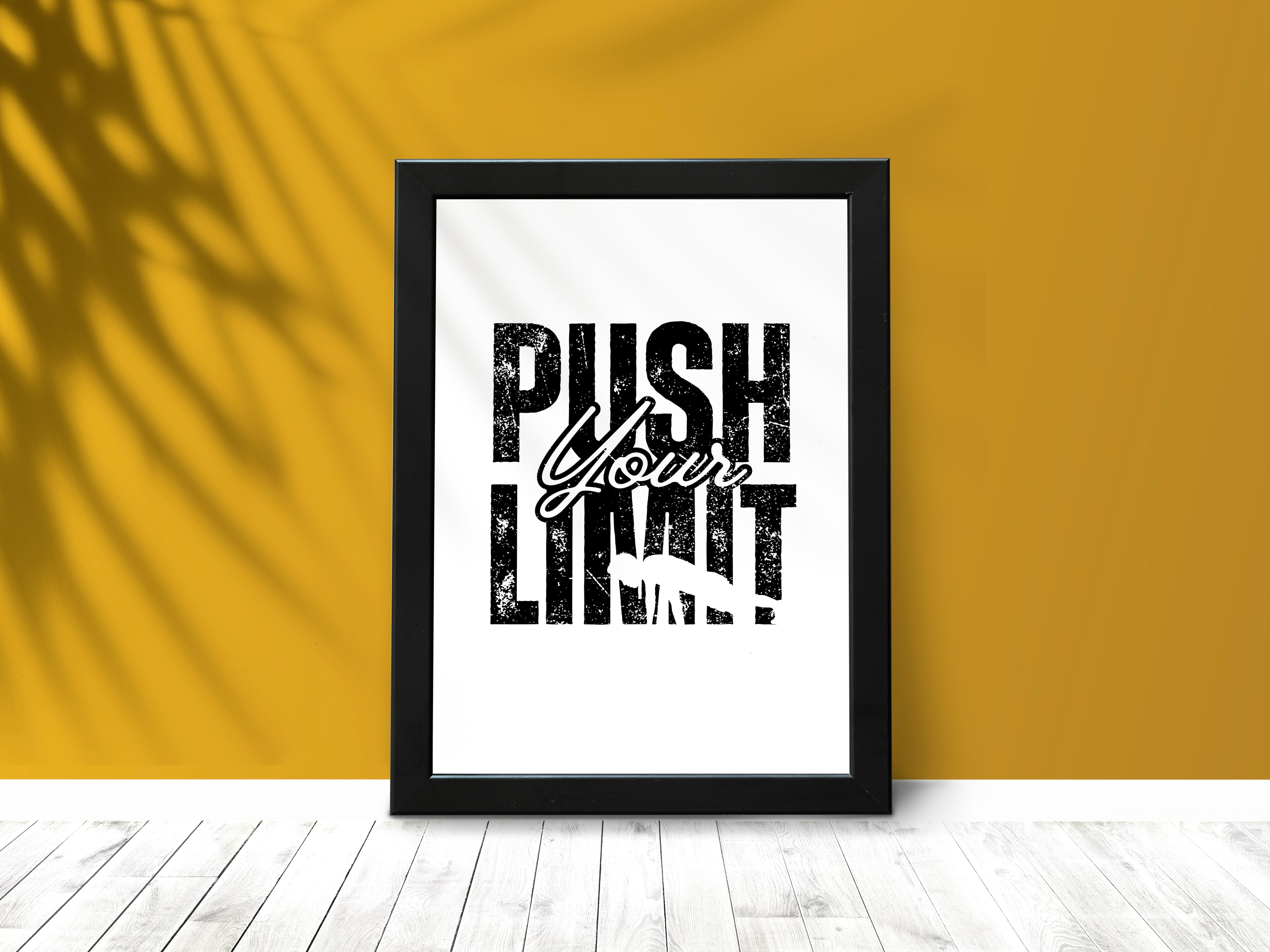 "PUSH YOUR LIMIT: MOTIVATIONAL" Poster: Add a Touch of Personality to Your Space