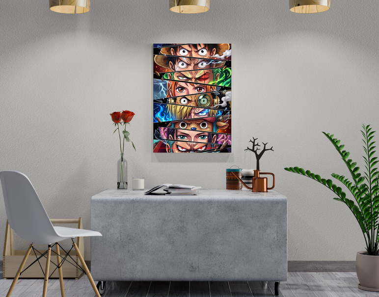 "ONE PIECE FULL CREW - SO2" -Shiny & Sturdy Metallic Poster Art That Pops & Sticks