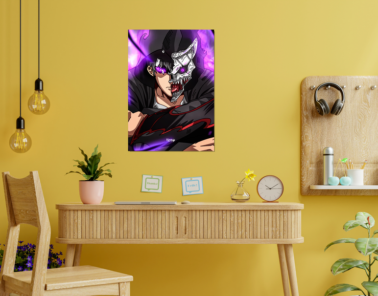 "KAFKA HIBINO KAIJU" -Shiny & Sturdy Metallic Poster Art That Pops & Sticks