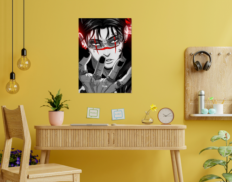 "CHOSO RED" -Shiny & Sturdy Metallic Poster Art That Pops & Sticks